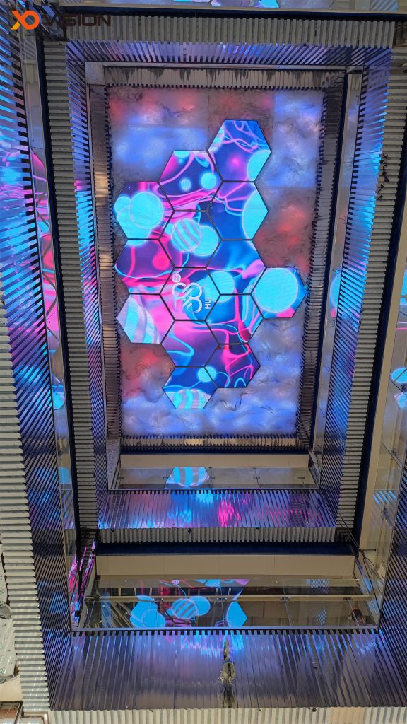 led hexagon display